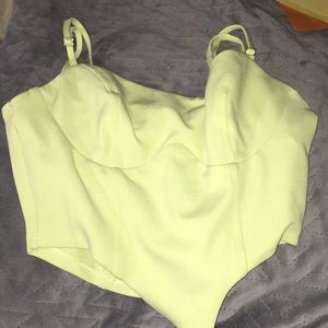 Forever 21 green bustier crop top